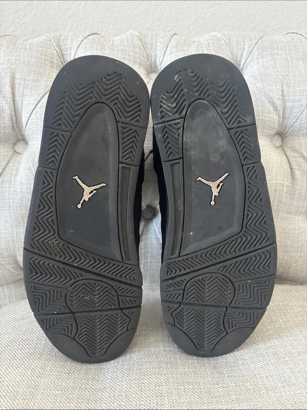 Jordan Men's All-Black Retro 4 Sneakers